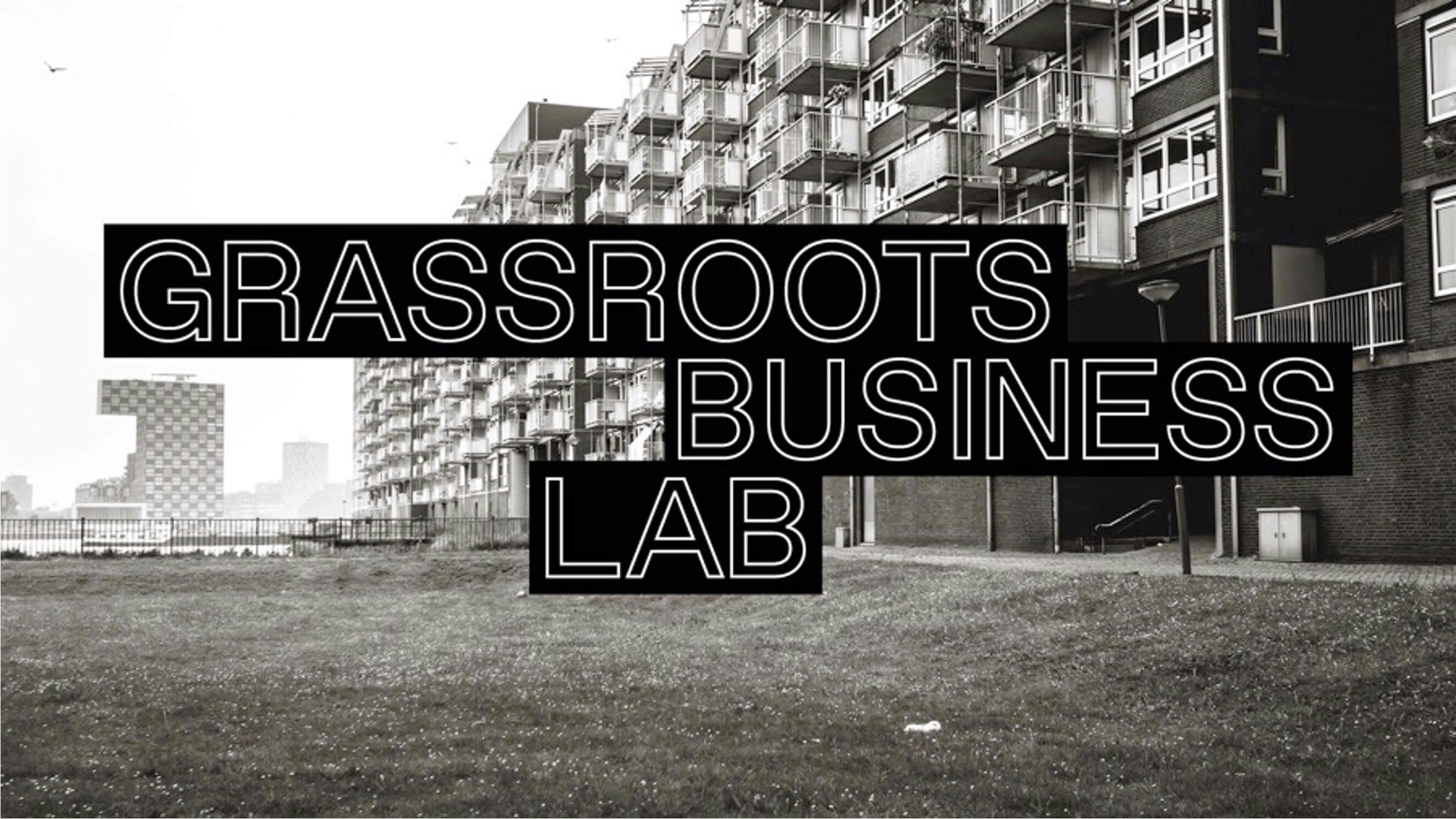 GrassRoots Business LAB logo in black and white 
